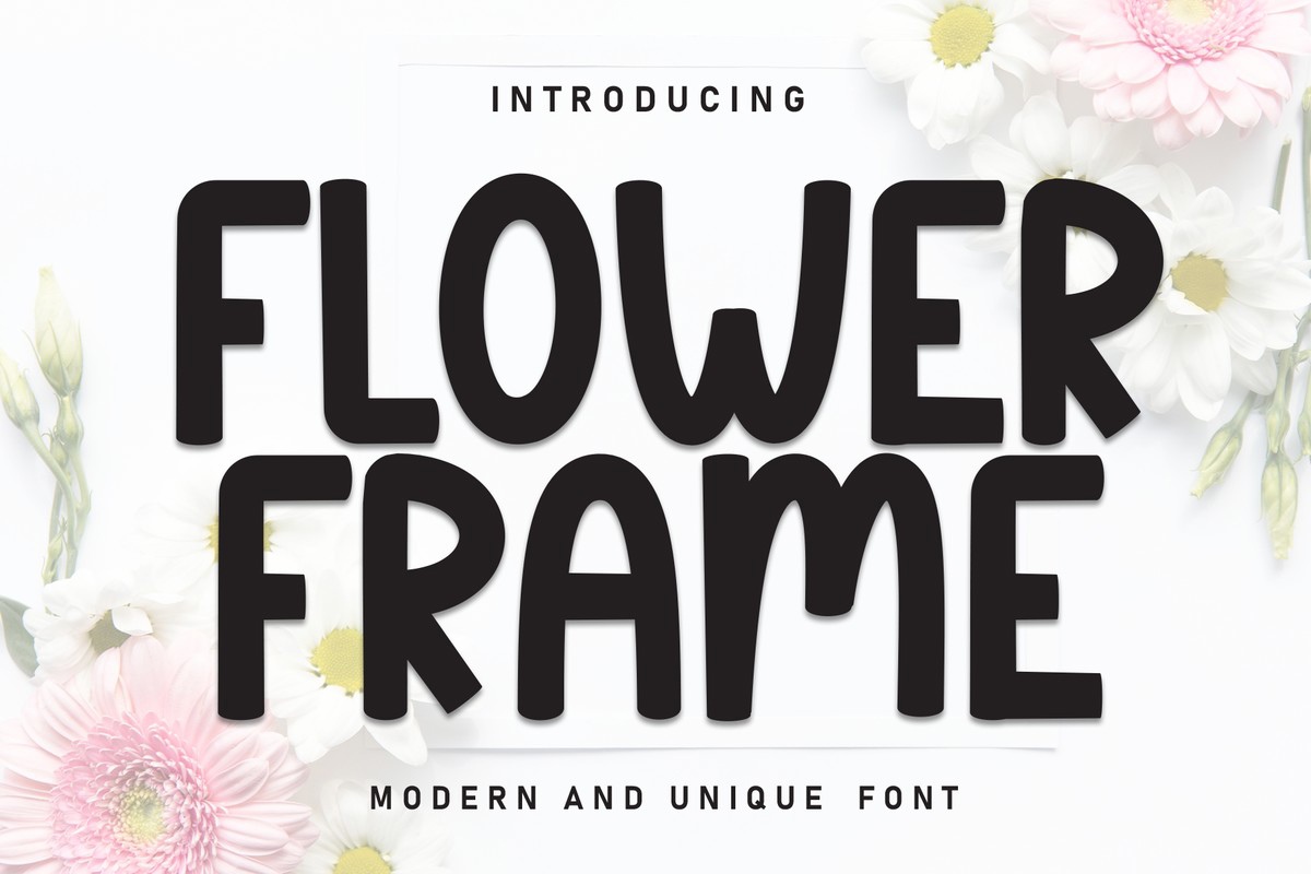 Пример шрифта Flower Frame