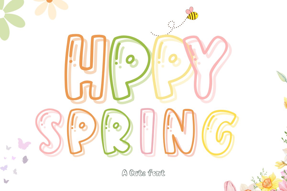 Пример шрифта Happy Spring Regular