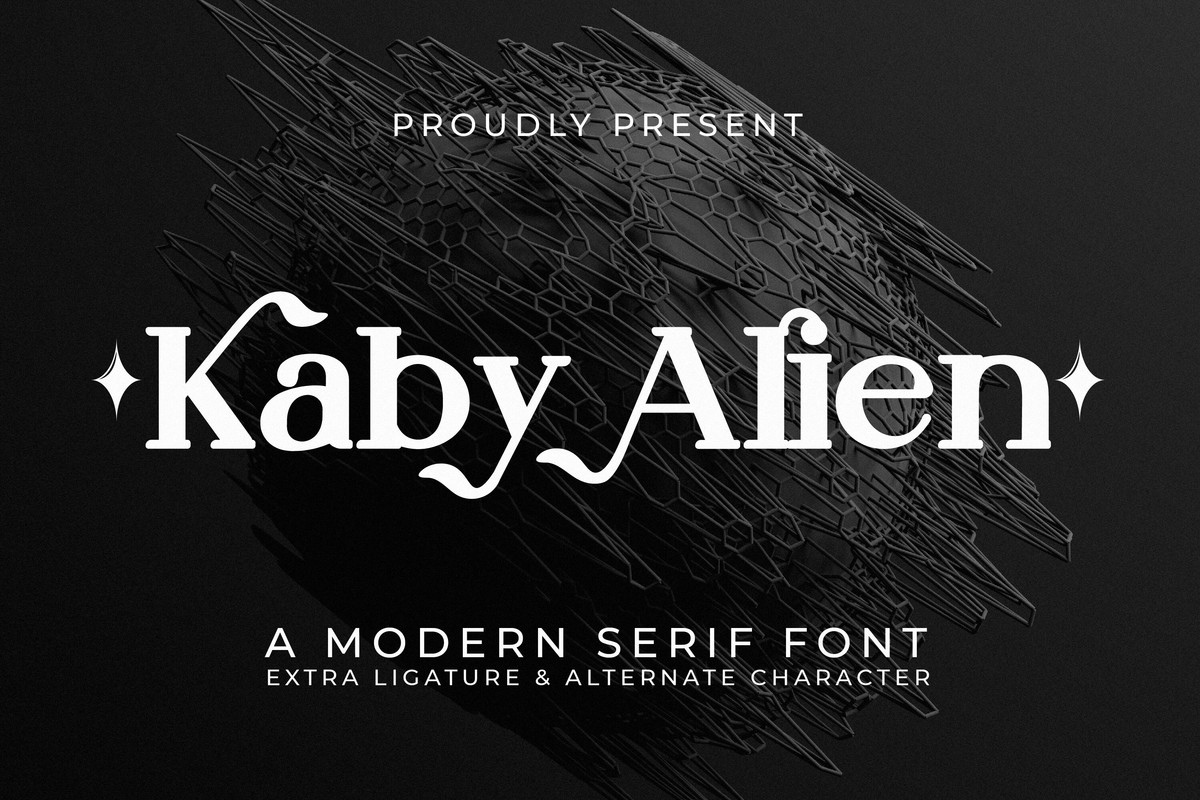 Пример шрифта Kaby Alien