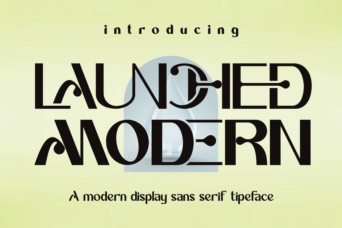 Пример шрифта Launched Modern REGULAR