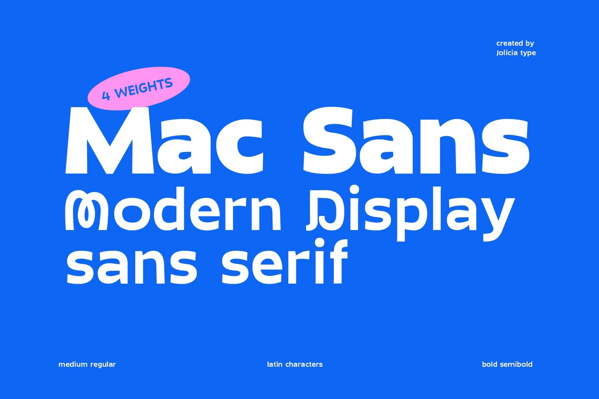 Пример шрифта Mac Sans