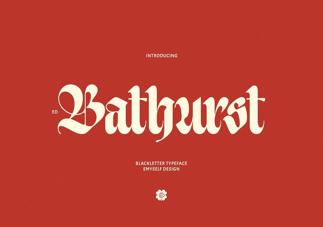 Пример шрифта ED Bathurst