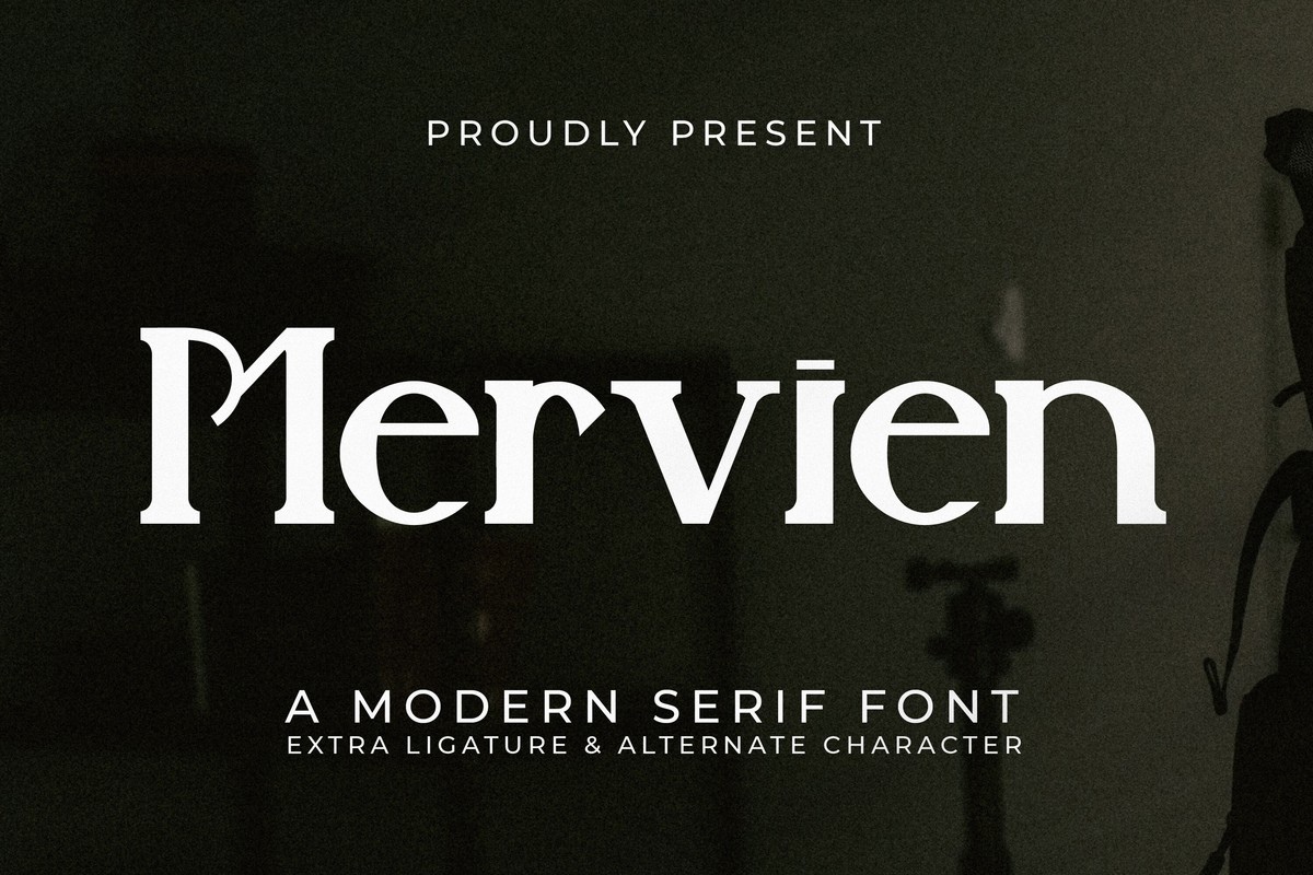 Пример шрифта Mervien