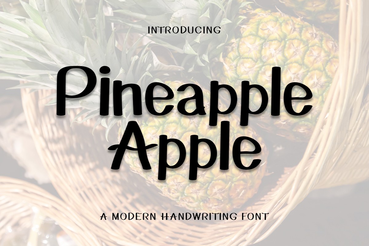 Пример шрифта Pineapple Apple Regular