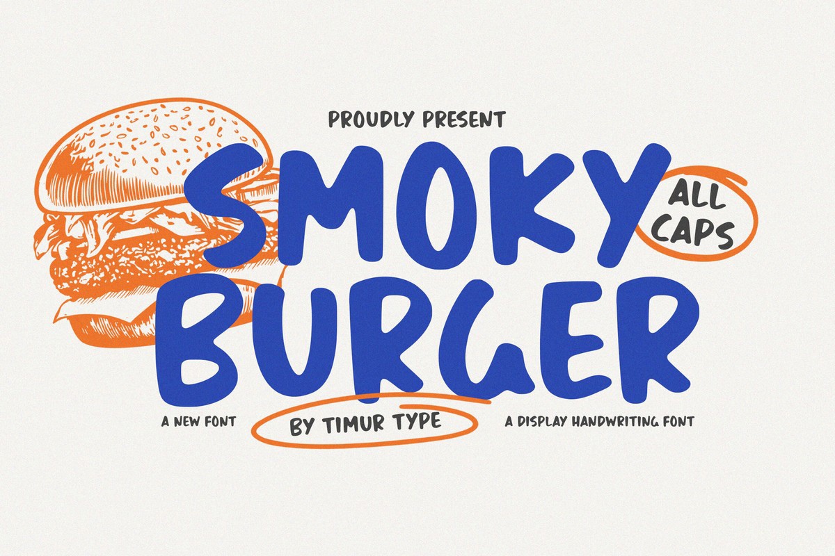 Пример шрифта Smoky Burger Regular