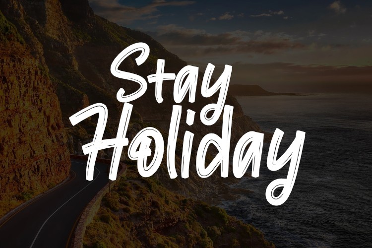 Пример шрифта Stay Holiday