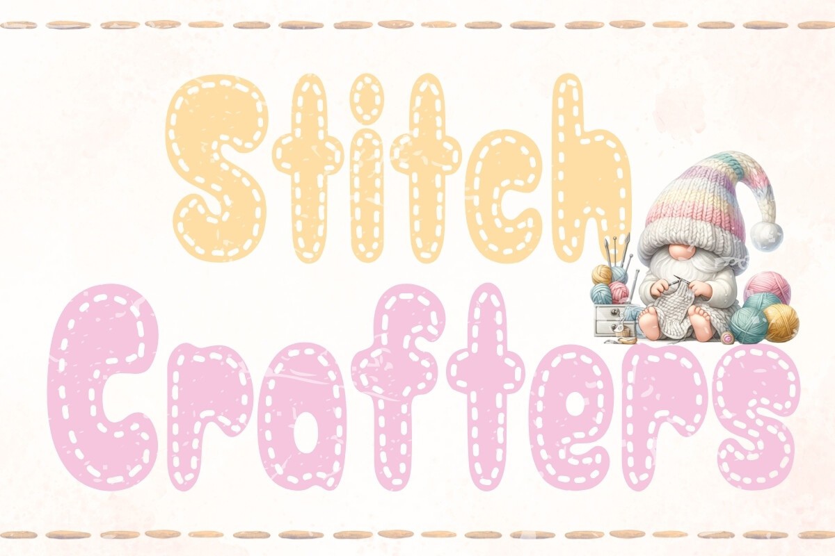 Пример шрифта Stitch Crafters Regular