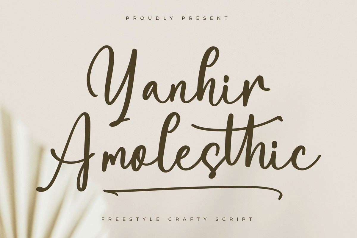 Пример шрифта Yanhir Amolesthic Regular