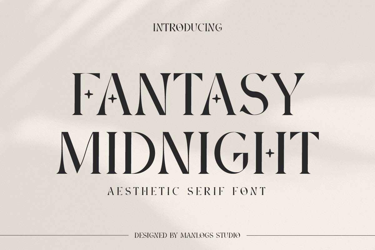 Пример шрифта Fantasy Midnight Regular