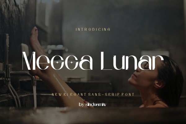 Пример шрифта Mecca Lunar