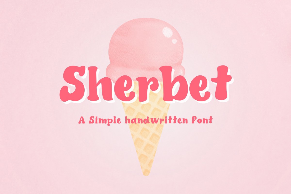 Пример шрифта Sherbet