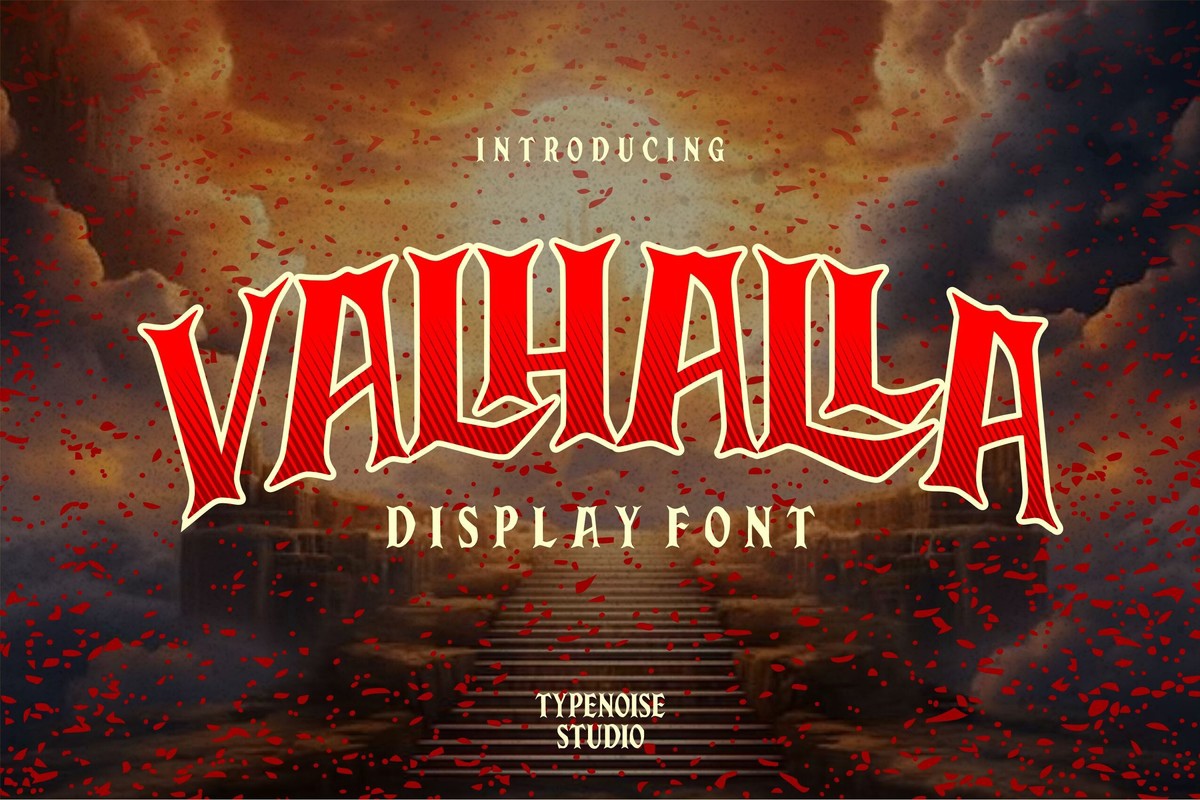 Пример шрифта Valhalla Regular