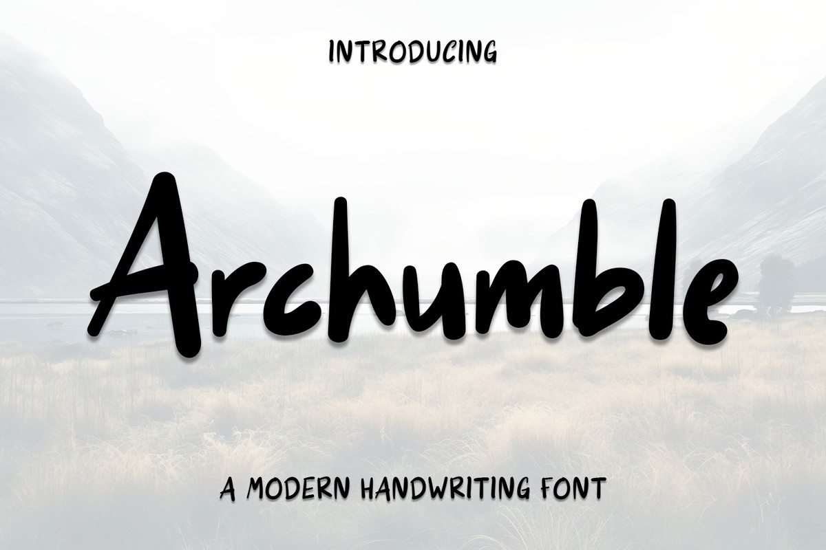 Пример шрифта Archumble Regular