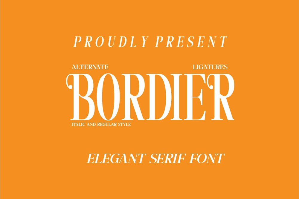 Пример шрифта Bordier Italic