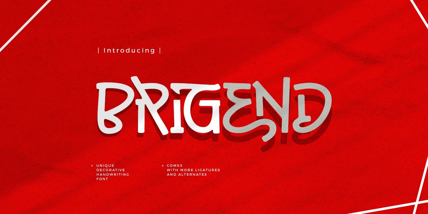 Пример шрифта Brigend Regular