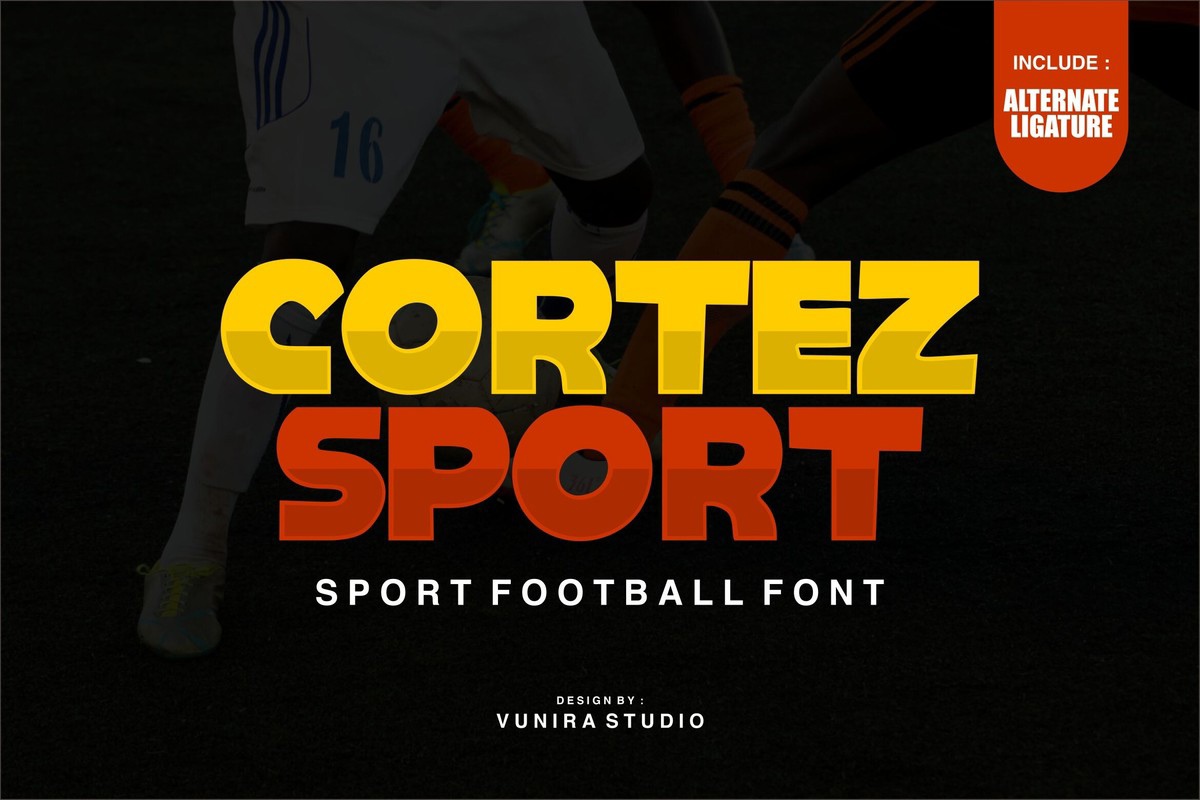 Пример шрифта Cortez Sport