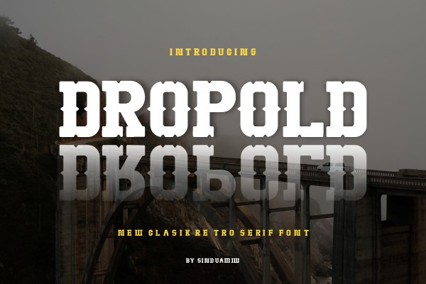 Пример шрифта Dropold Regular