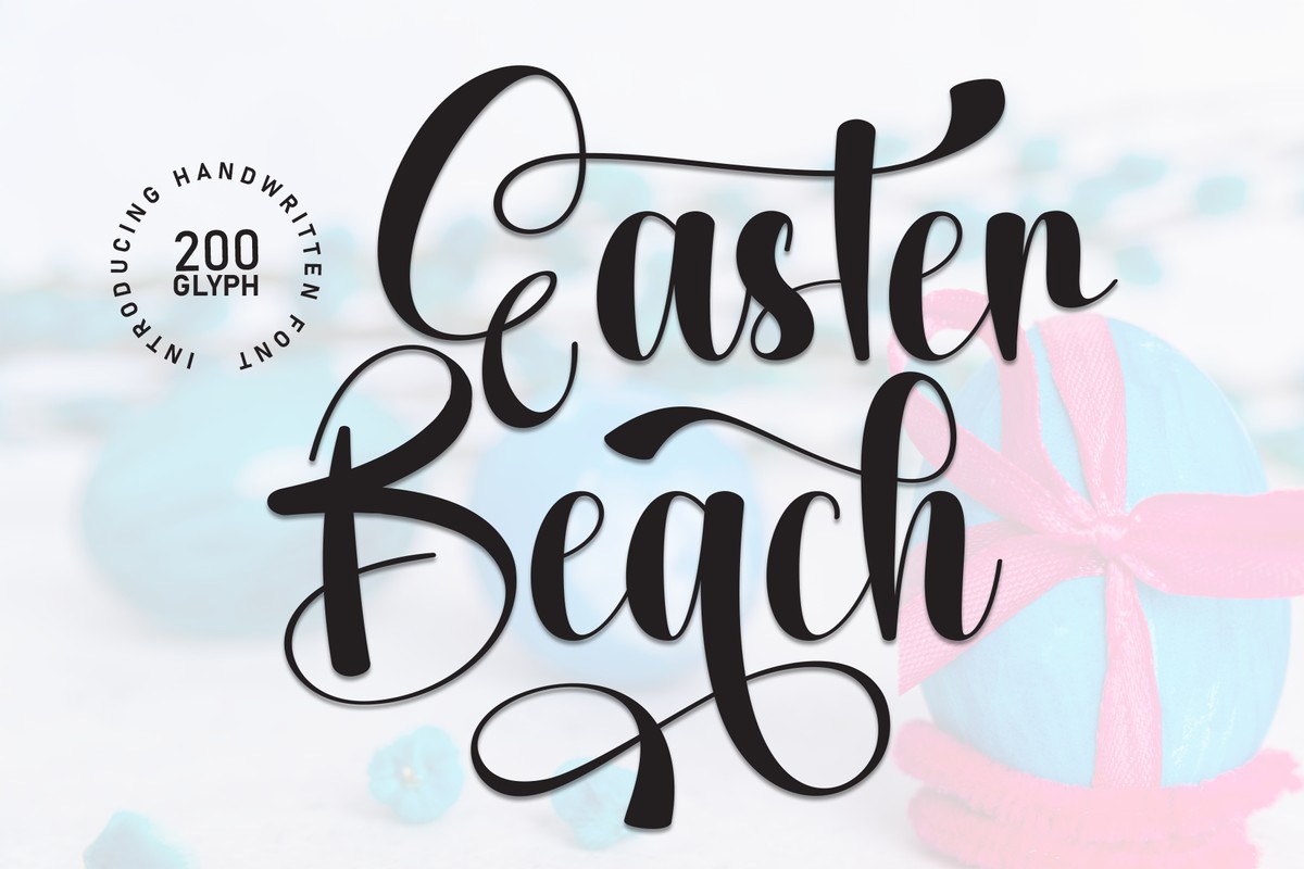 Пример шрифта Easter Beach Regular