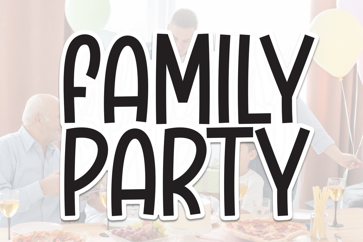 Пример шрифта Family Party