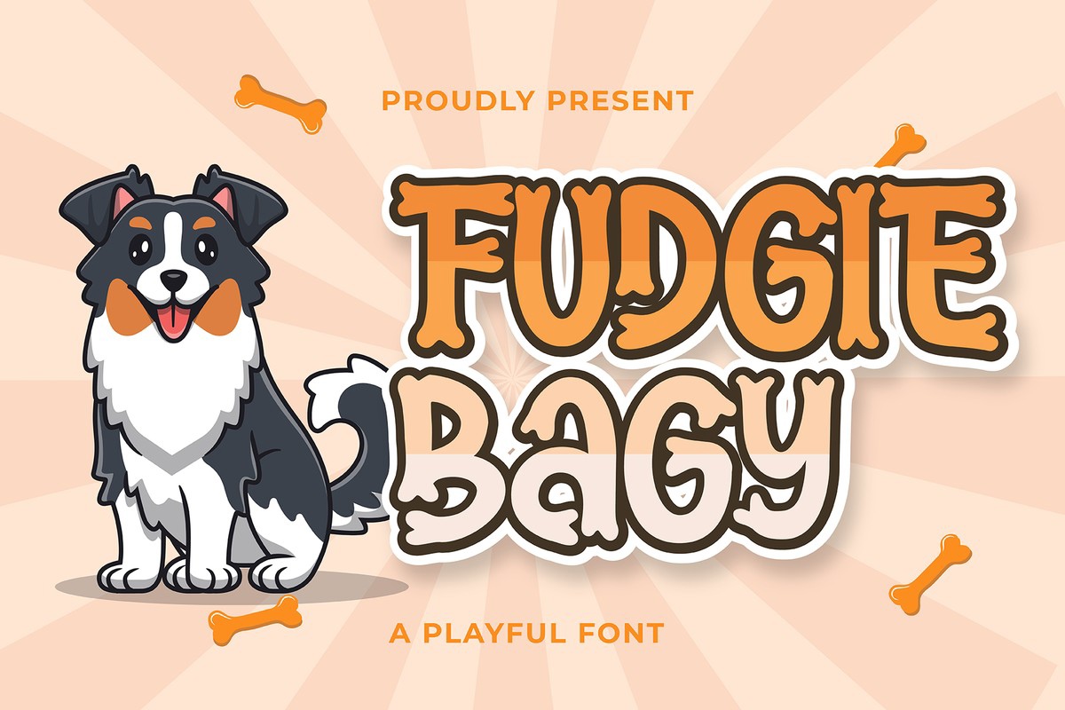 Пример шрифта Fudgie Bagy