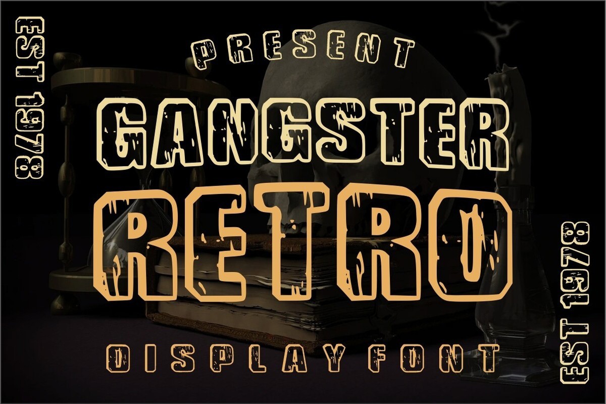 Пример шрифта Gangster Retro Regular