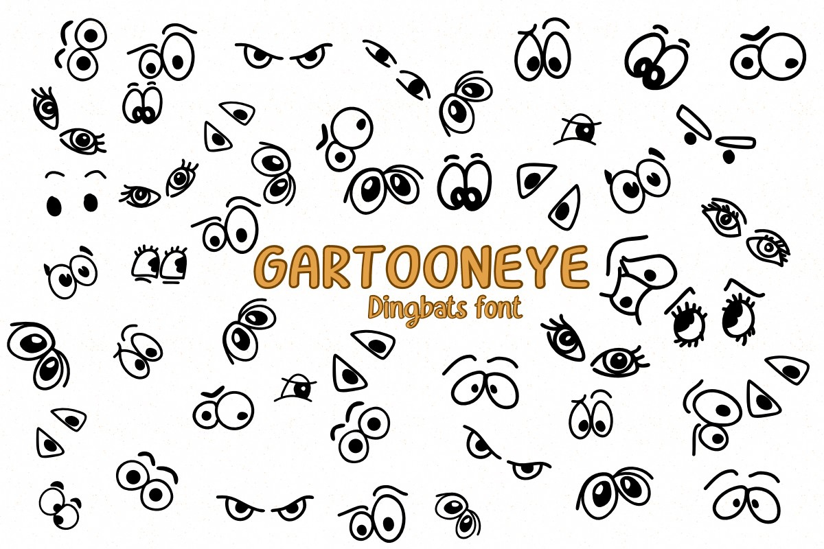 Пример шрифта Gartoon Eye