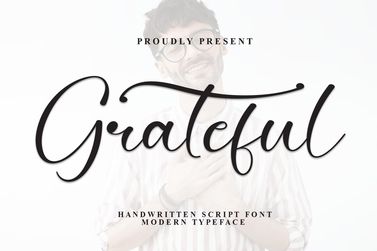 Пример шрифта Grateful Regular