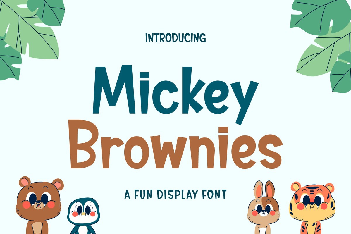 Пример шрифта Mickey Brownies Regular