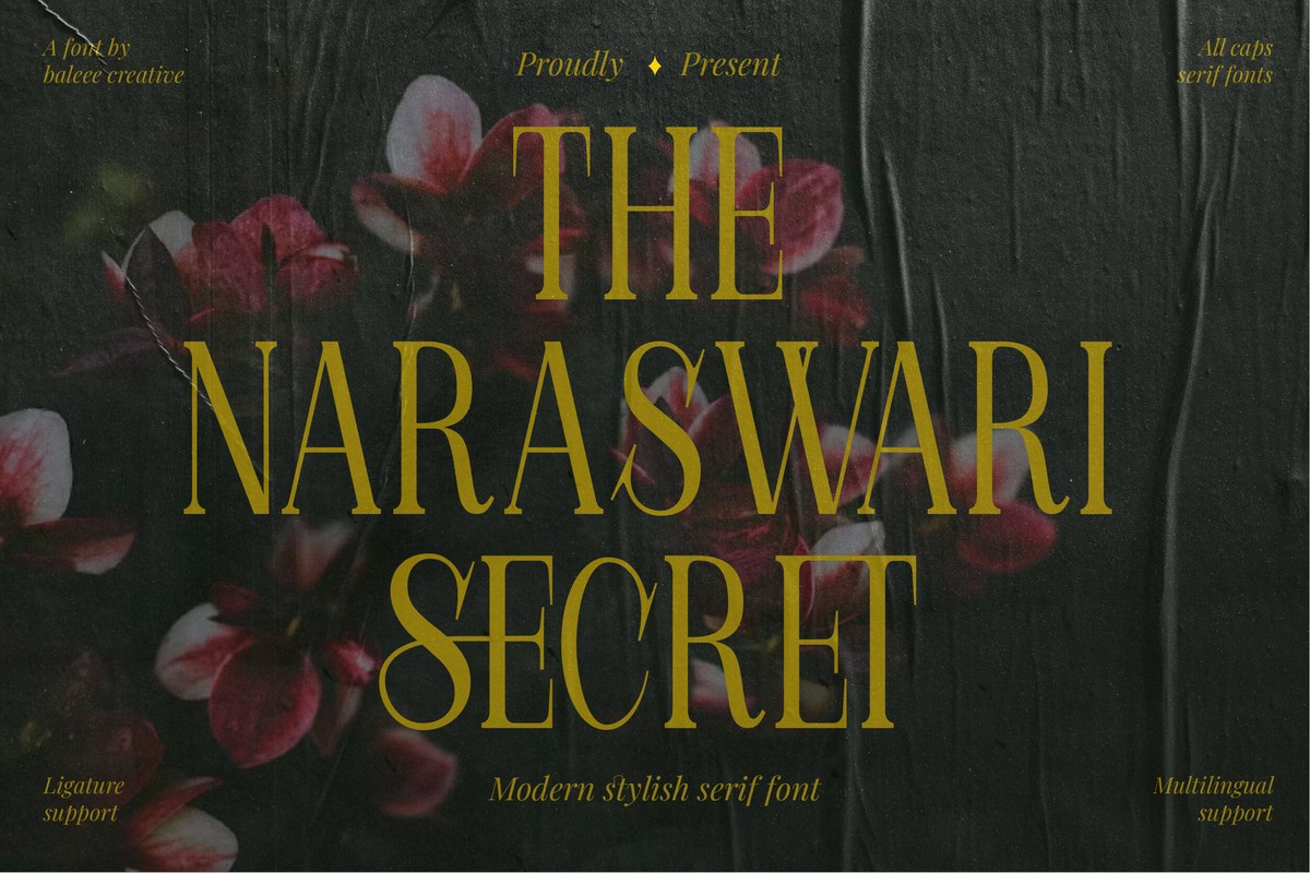 Пример шрифта Naraswari