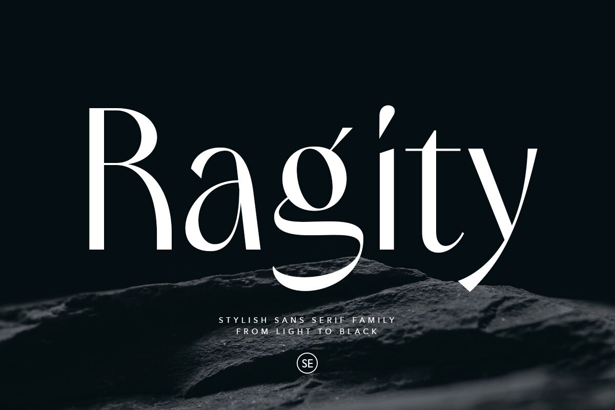 Пример шрифта Ragity Bold