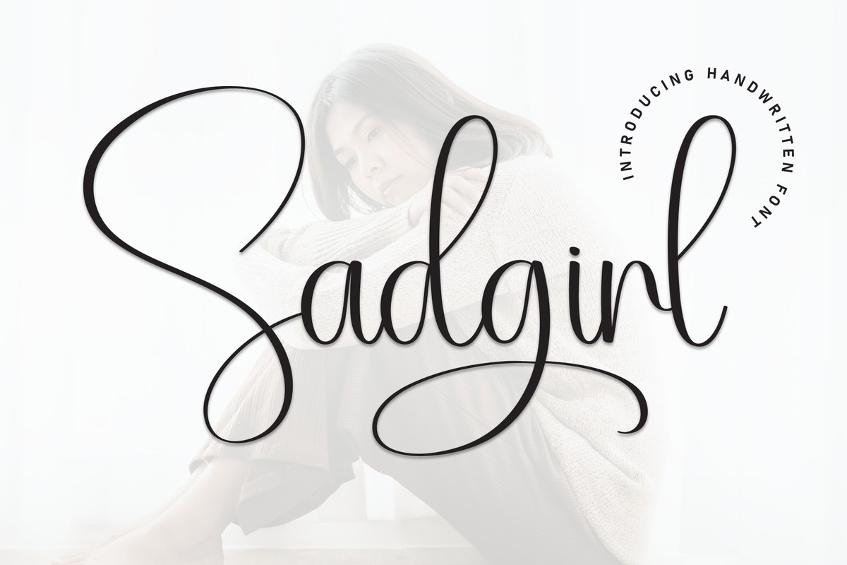 Пример шрифта Sadgirl Regular