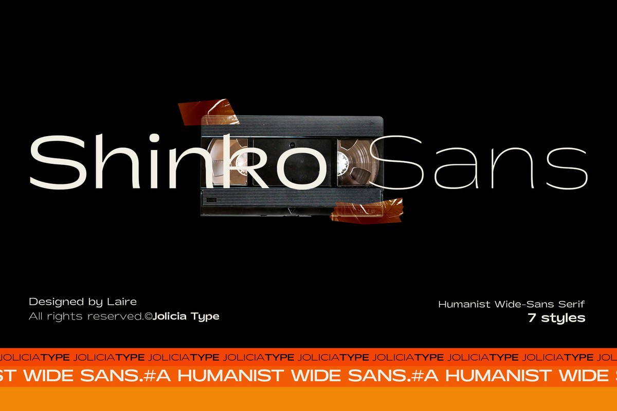 Пример шрифта Shinko Sans Thin