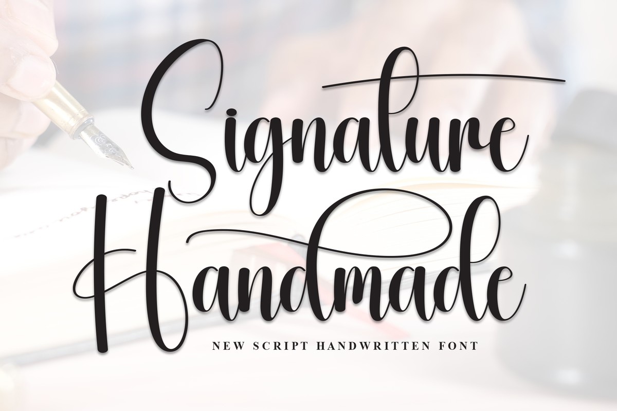 Пример шрифта Signature Handmade Regular