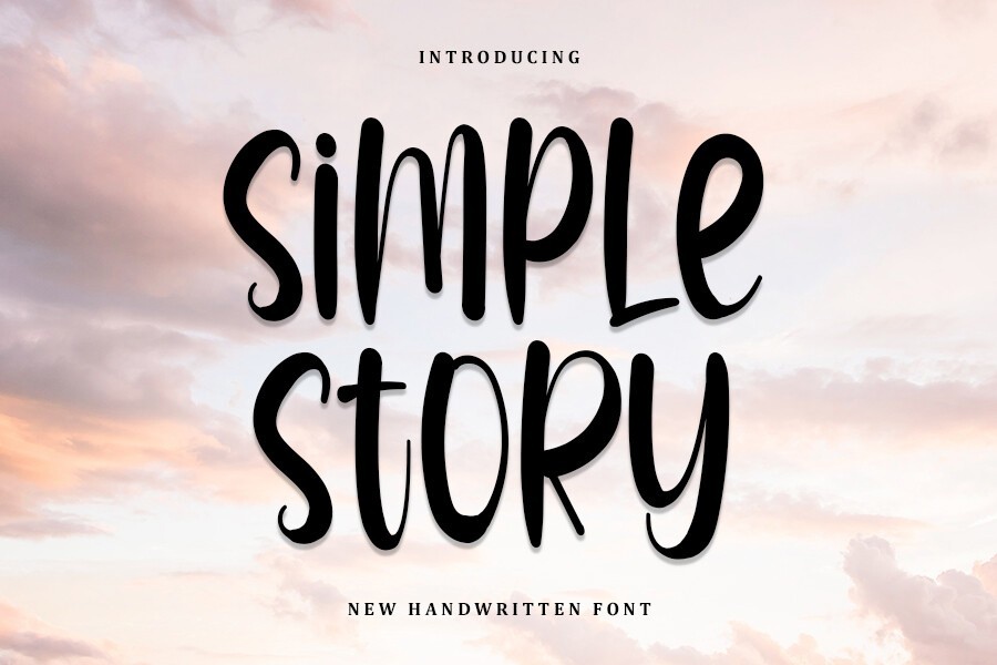 Пример шрифта Simple Story Regular