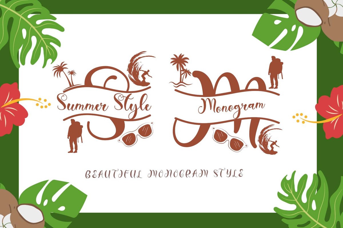 Пример шрифта Summer Style Monogram Regular