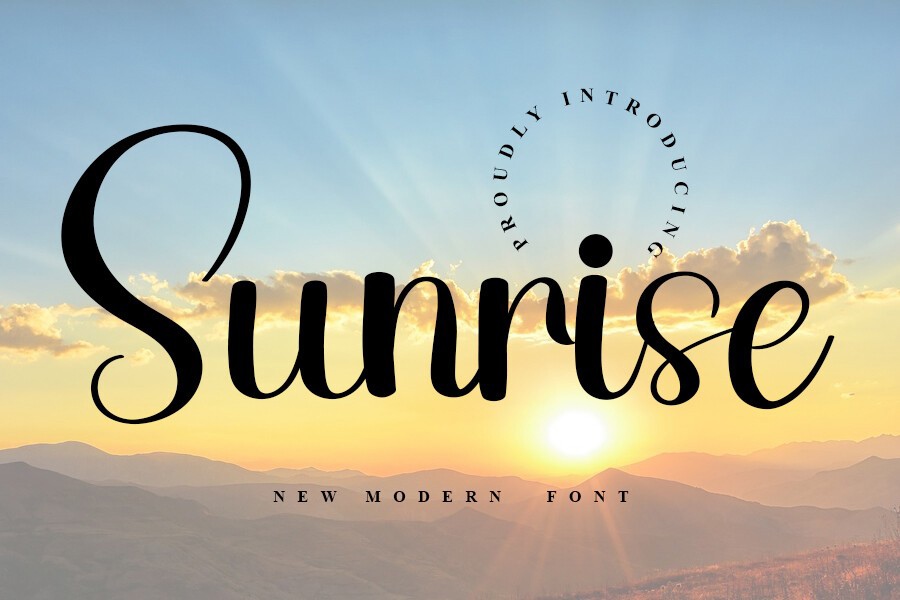 Пример шрифта Sunrise