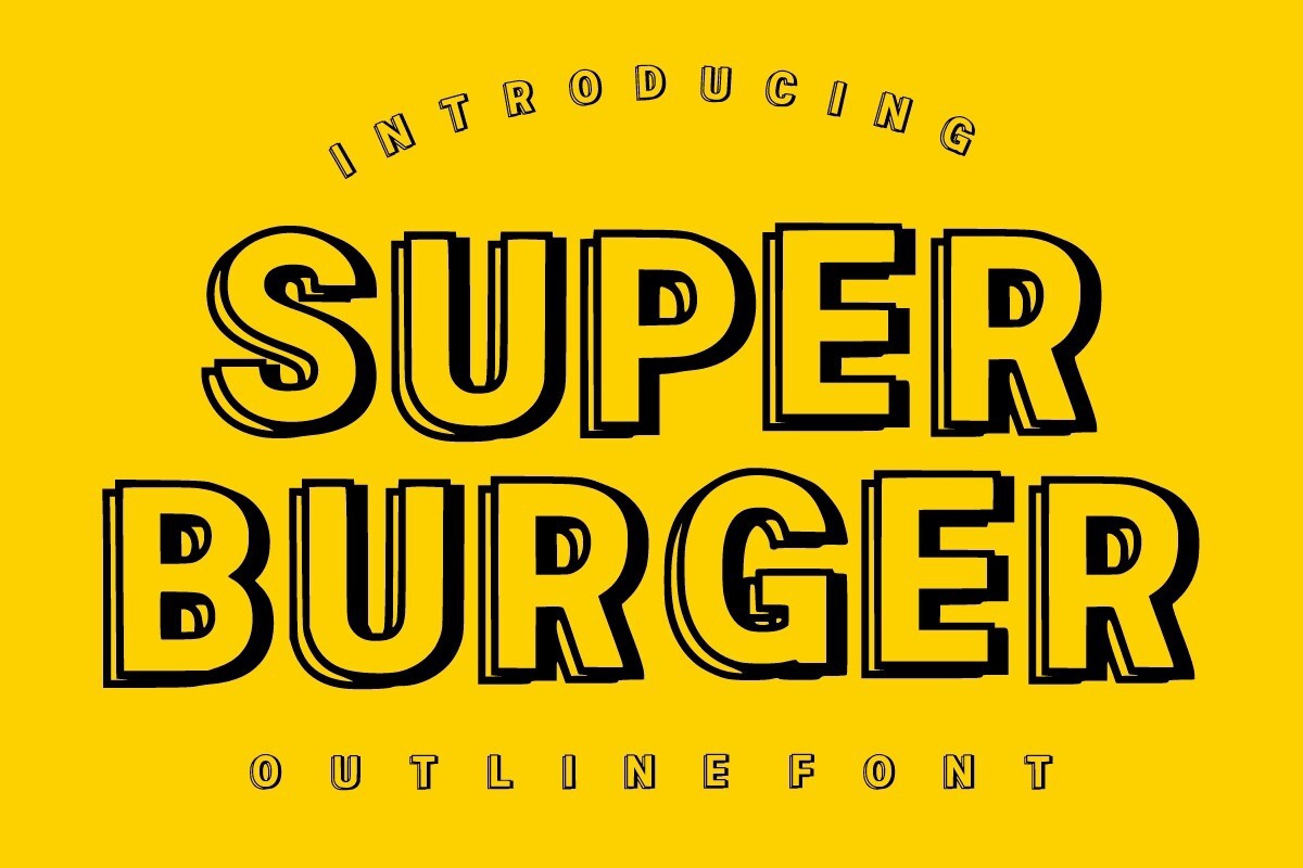 Пример шрифта Super Burger