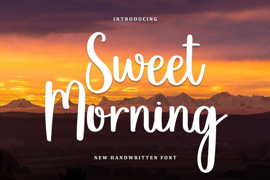 Пример шрифта Sweet Morning Regular