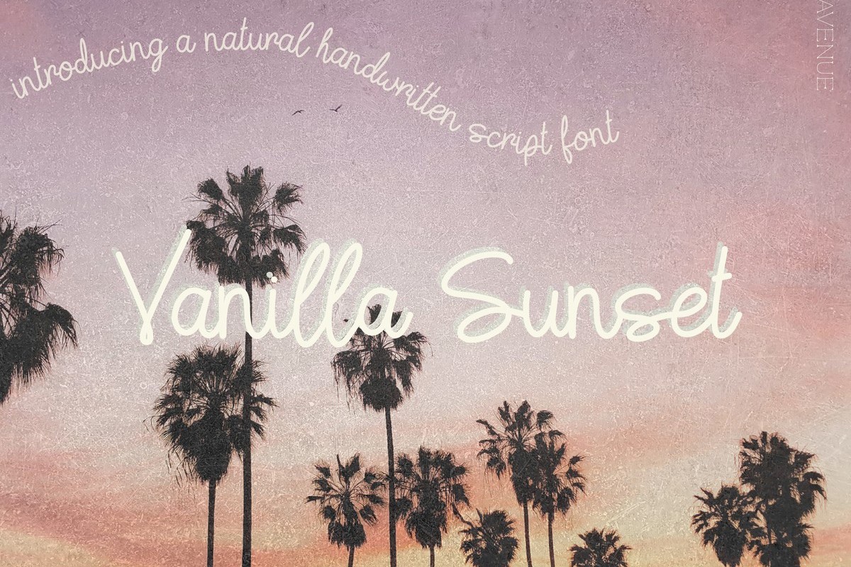 Пример шрифта Vanilla Sunset