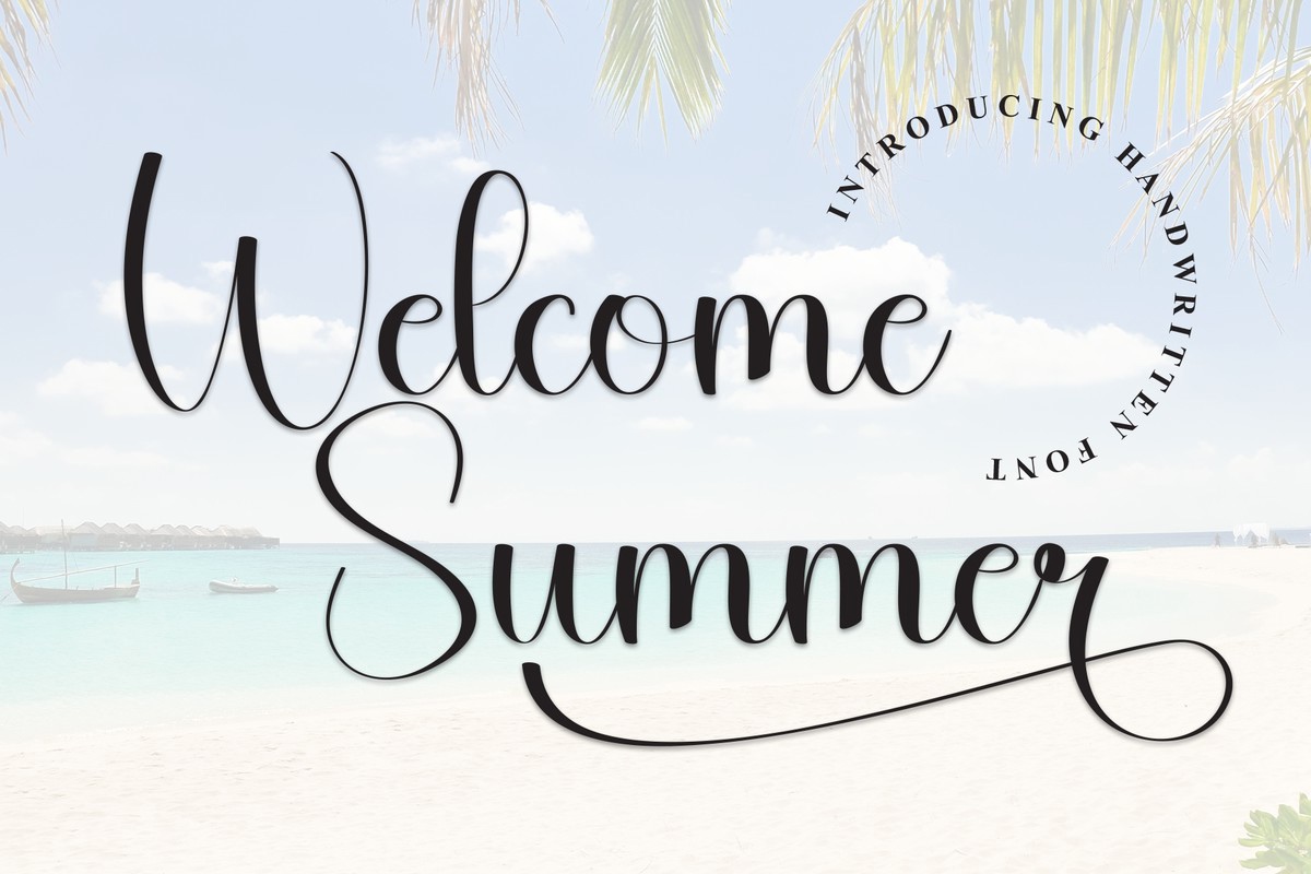 Пример шрифта Welcome Summer