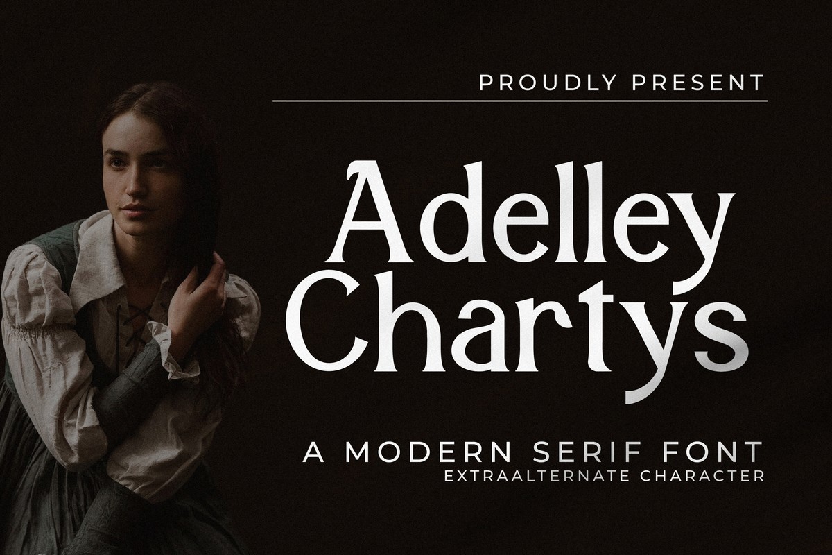 Пример шрифта Adelley Chartys Regular