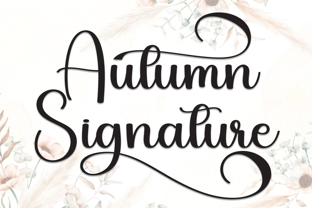 Пример шрифта Autumn Signature