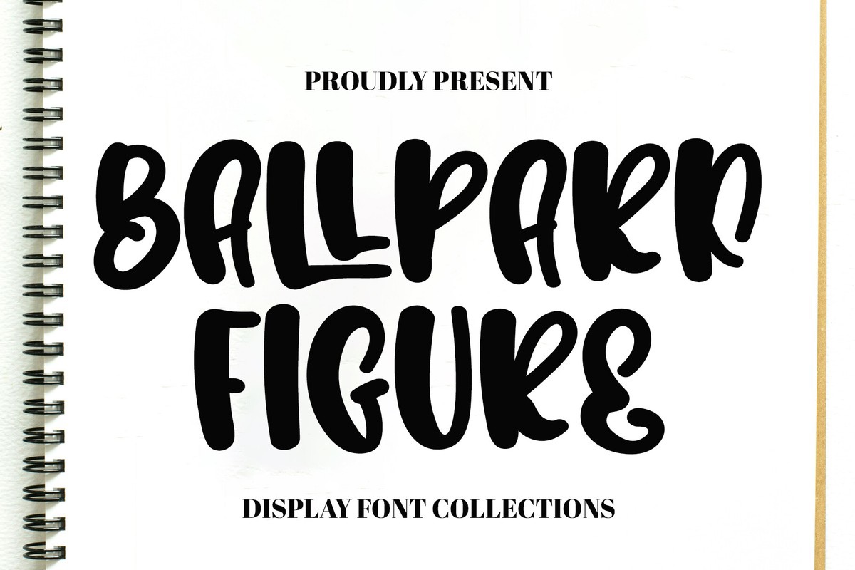 Пример шрифта Ballpark Figure