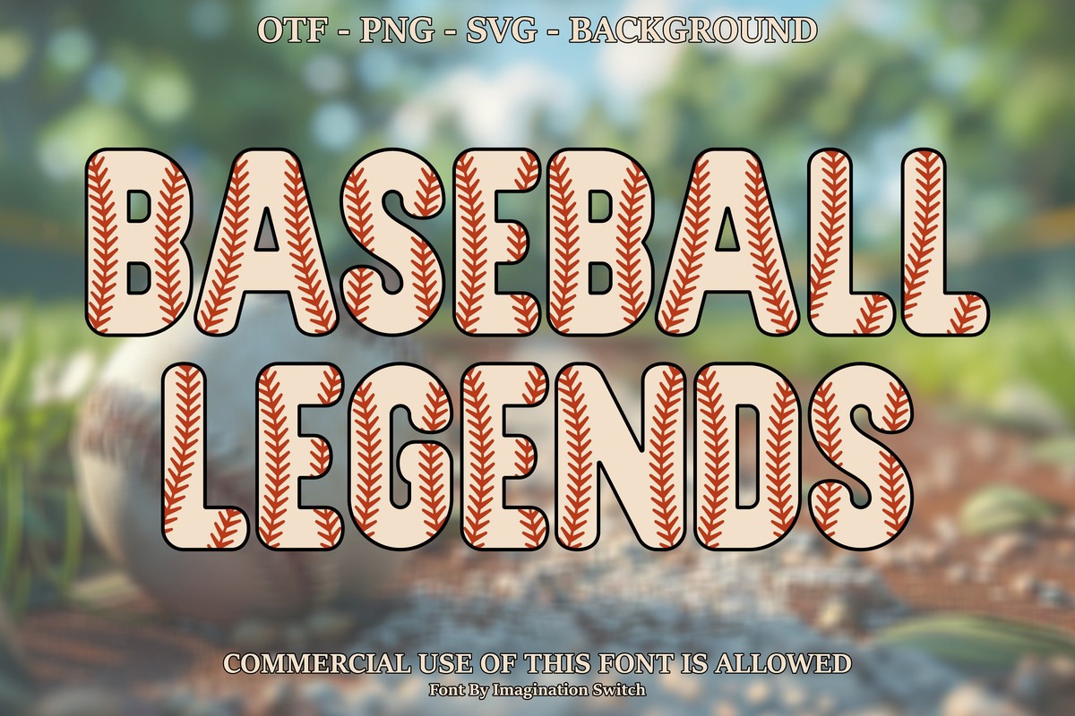 Пример шрифта Baseball Legends