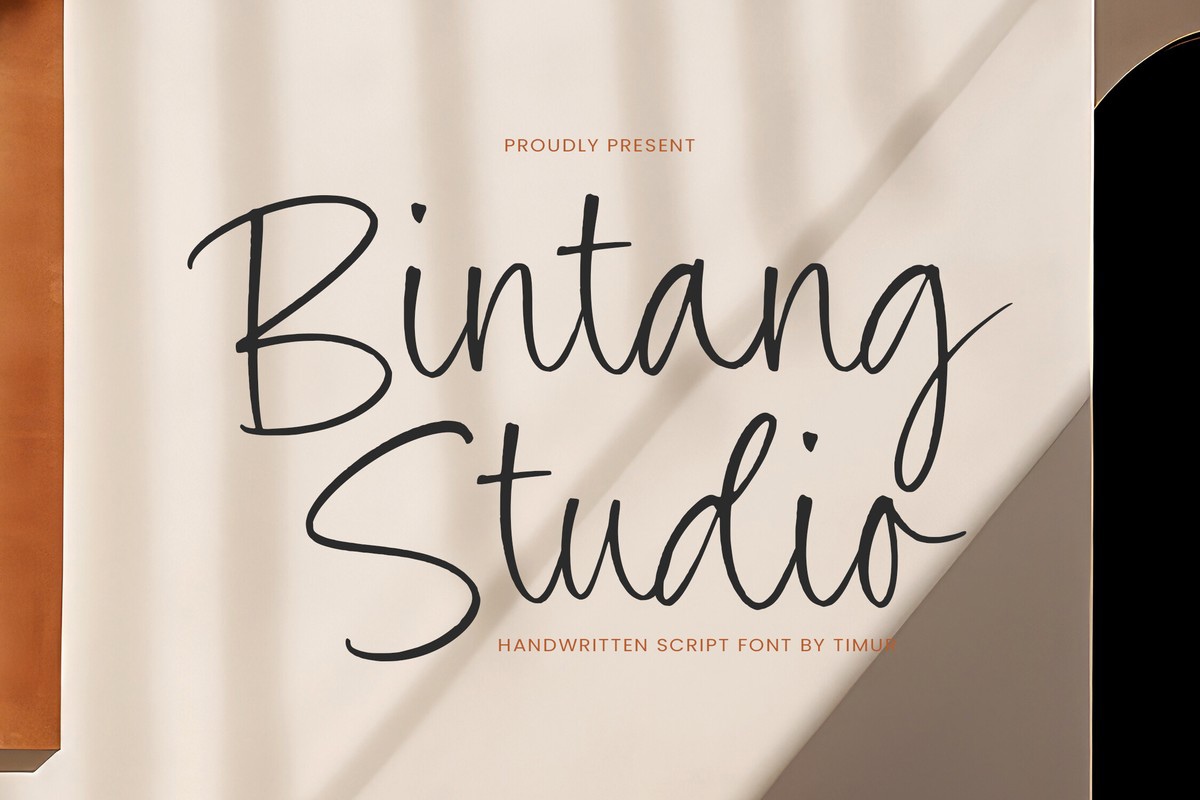 Пример шрифта Bintang Studio