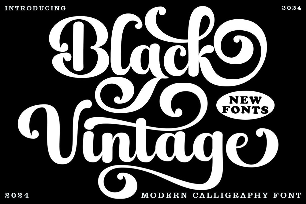 Пример шрифта Black Vintage