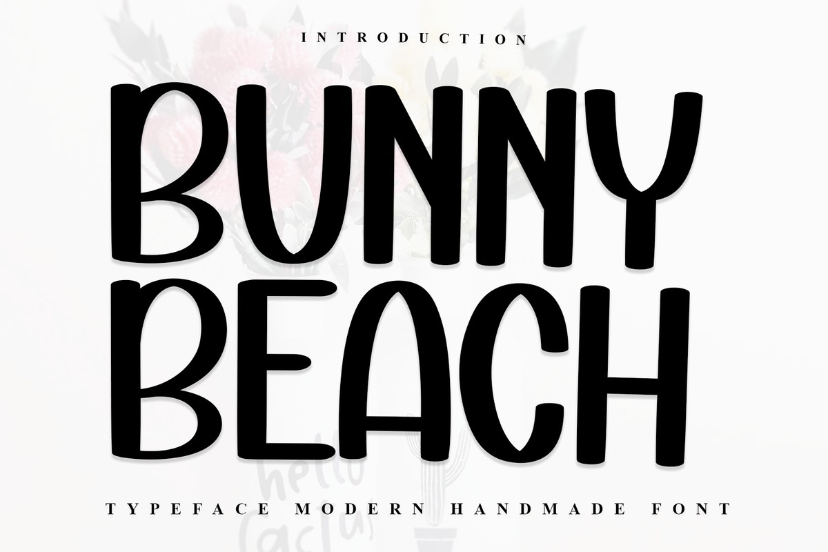 Пример шрифта Bunny Beach Regular