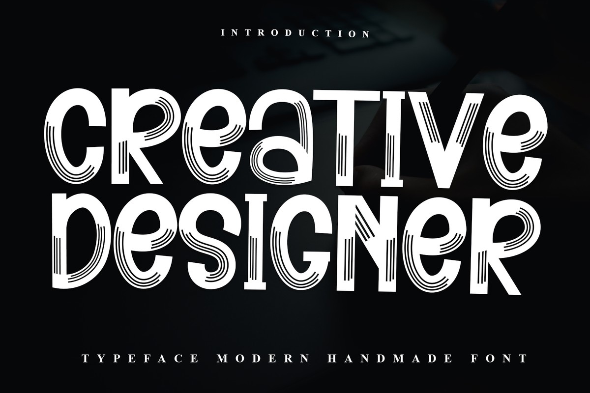 Пример шрифта Creative Designer