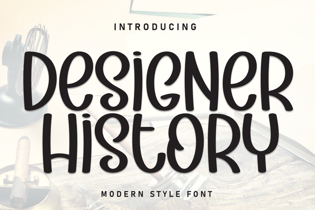 Пример шрифта Designer History Regular