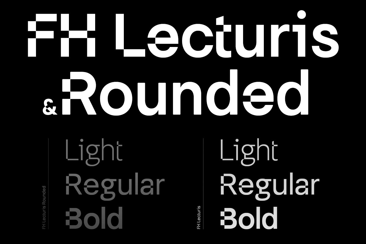 Пример шрифта FH Lecturis Rounded Light